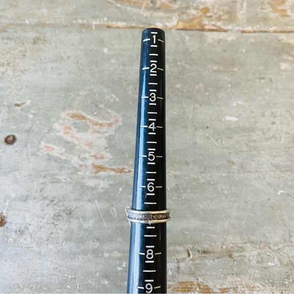 ♥️ Navajo ♥️ Lester James Sterling Silver & Kingman Turquoise Triangle Ring - Picture 11 of 14